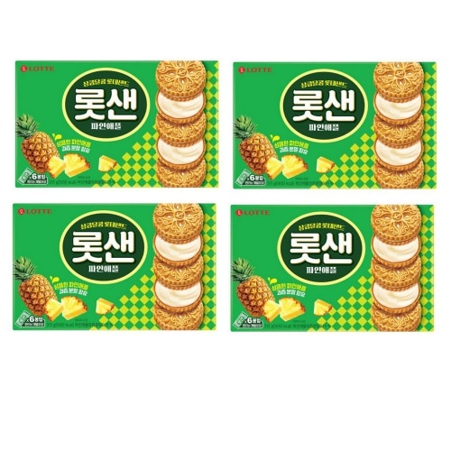 ロッテサンドパイナップル315gx4おいしいスナック韓国料理
