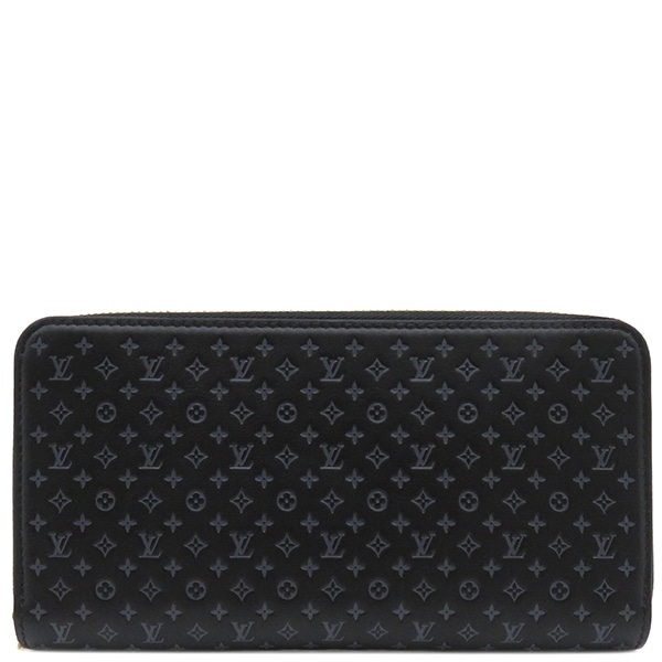 ルイヴィトン LOUIS VUITTON 長財布 ナノグラム ジッピー ウォレット カーフ ノワール ゴールド金具 ロングウォレット ラウンドファスナー レザー 黒 M82233 RFID 【箱】【中