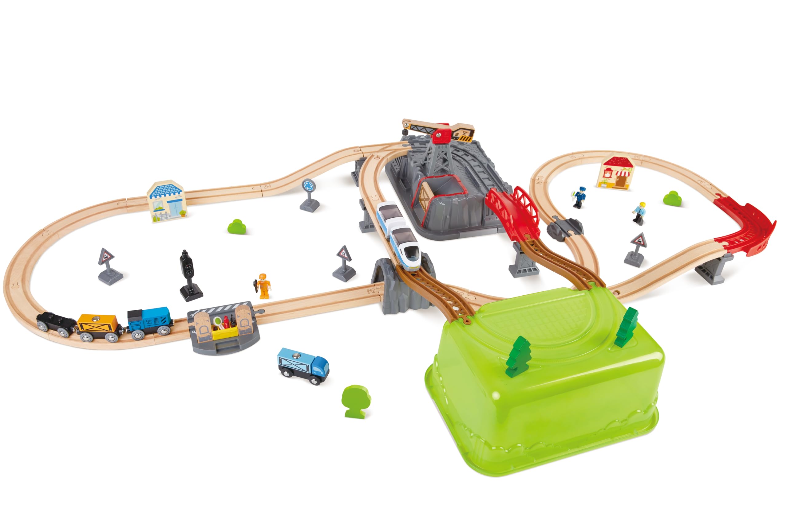 Hape(ハペ) お片付けボックスレールセット E3764