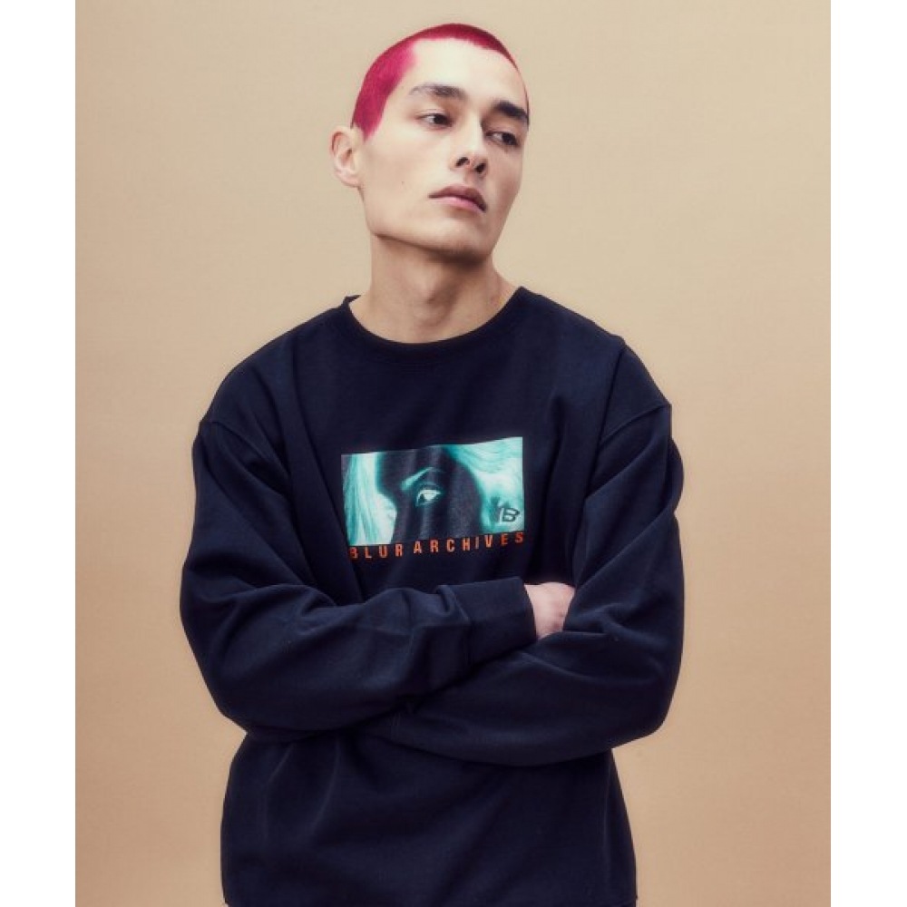 BLUR B ピアススウェットシャツ [ブラック]