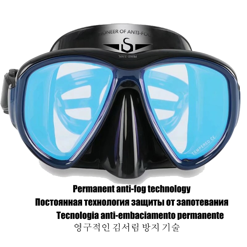 シュノーケリングフリーダイビングスキューバダイビング用の恒久的な防曇ダイビングマスクシミングゴーグル