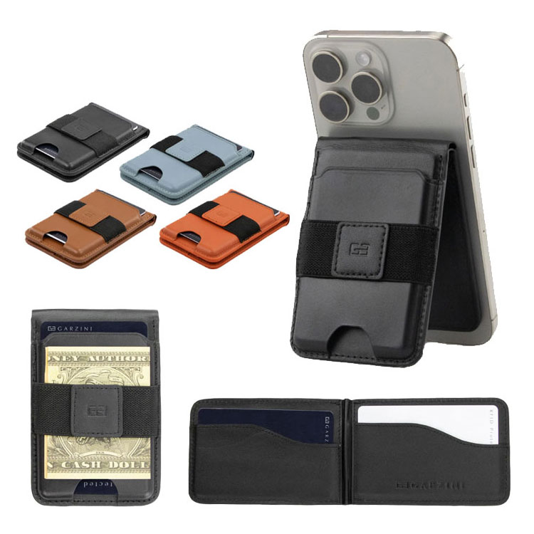 GARZINI ガルジーニ MagSafe カードケース GZMSWSL1 本革 マネークリップ ミニ財布 スタンド 二つ折り マグセーフ対応 iPhone MAGSAFE WALLET