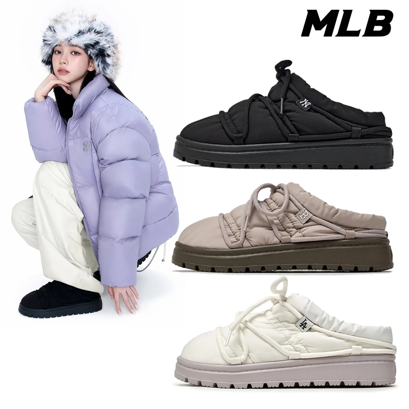 3AWBCPL56 Plush Padded Mule Race NY 25FW 新作 KARINA 着用 ふわふわ あったか 軽量 クッション すべりにくい ラバーソール デイリー タウンユース
