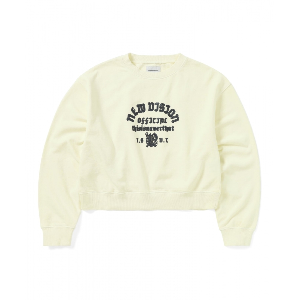 THISISSNEVERTHAT ニュービジョン クラックWクルーネック アイボリー