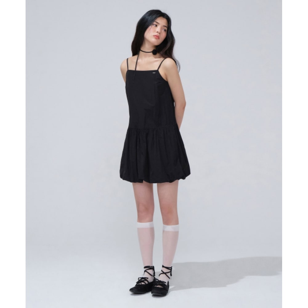 COVERNAT 女性用バルーンミニドレスブラック