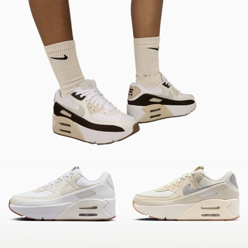 AIR MAX 90 LV8 ウィメンズシューズ 厚底スニーカー FD4328-111