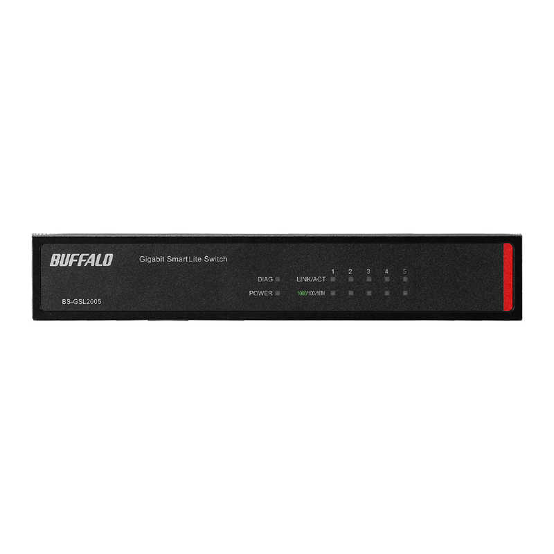 BUFFALO　スイッチングハブ[5ポートGigabit対応ACアダプタ] 法人向け　BS-GSL2005