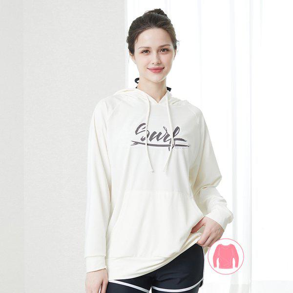 [本社] 女性インロゴフードラッシュガードトップス BEL-V217H