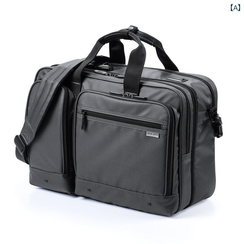 旅行　バッグ　ハンドバッグ SANWA大容量 パソコン バッグ バック パック 多機能 防水 ブリーフケース 横型 メンズ ビジネス ハンドバッグ