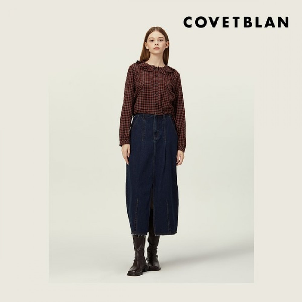 (コーベットブラン) ホールカラーチェックブラウス (V226MBL104W)