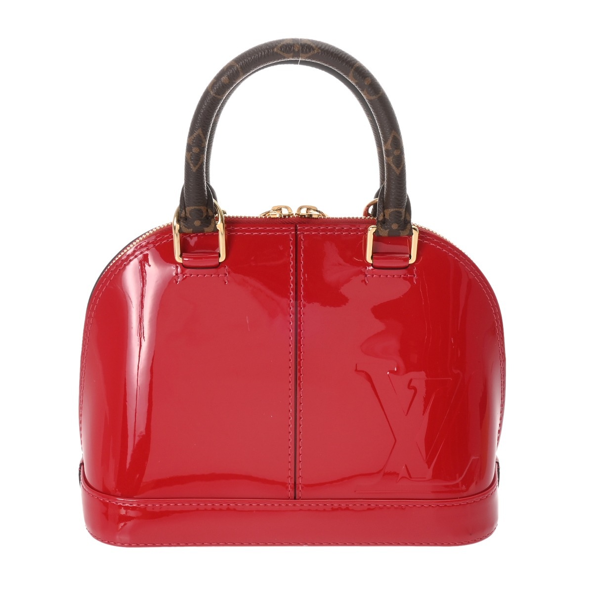 アルマ BB 2WAY スカーレット M53152 レディース パテントレザー モノグラムキャンバス ハンドバッグ Aランク 中古 銀蔵