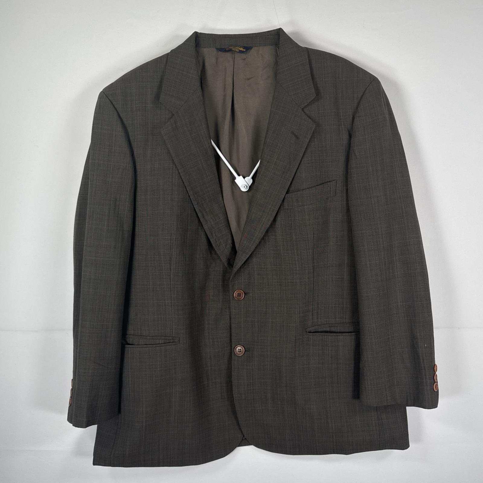 古着 90s/90年代 ヴィンテージ テーラードジャケット ブレザー スーツ 千鳥格子柄 ブラウン系 メンズ