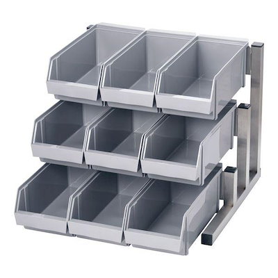 TKG 18-8 スマートオーガナイザー ブラック 3段4列 入数：1セット(12個入) EOC3202 ＴＫＧ １８-８スマート オーガナイザー３段４列（１２ヶ入） グレー