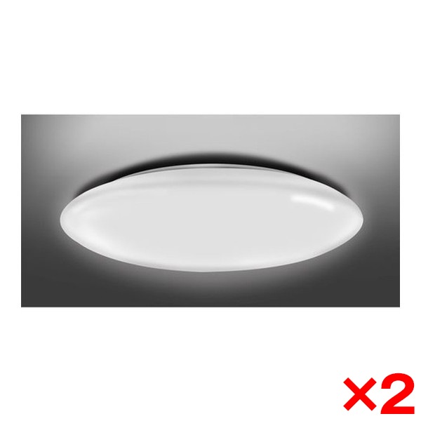 【2個セット】 シーリングライト 12畳 洋風 LED 昼光色 調光 リモコン付き 照明 天井 NLEH12R01B-DLD