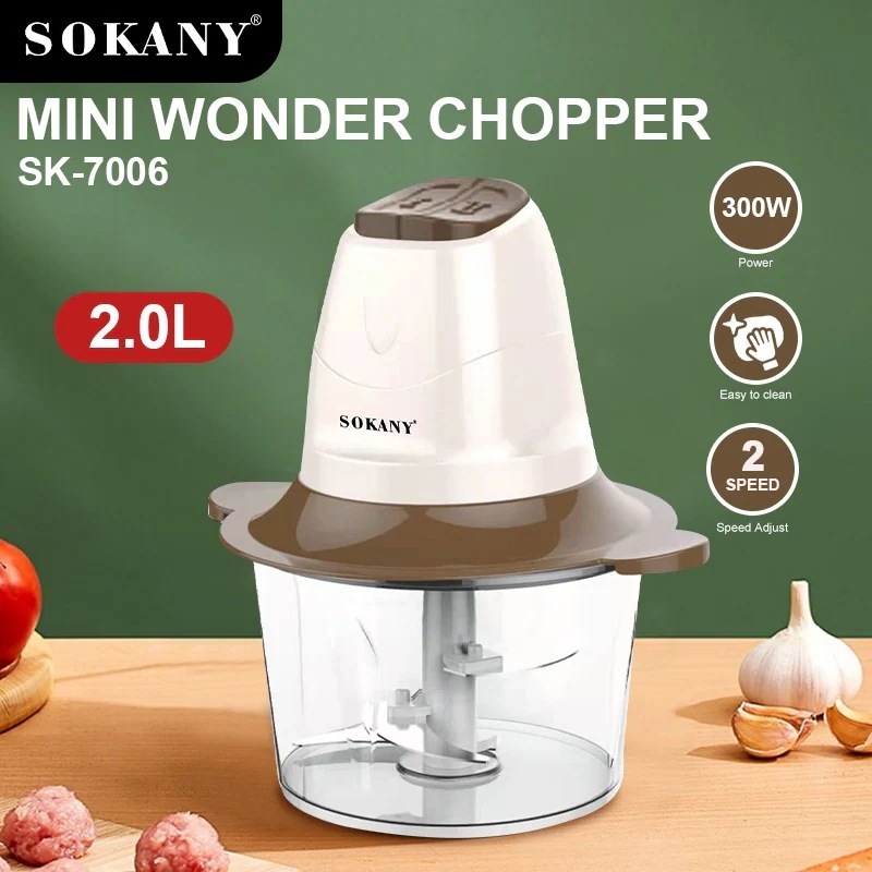クロスボーダー Sokany7006 ミートグラインダー家庭用電気 2l 小型多機能フードプロセッサーミキサーヨーロッパ標準既製