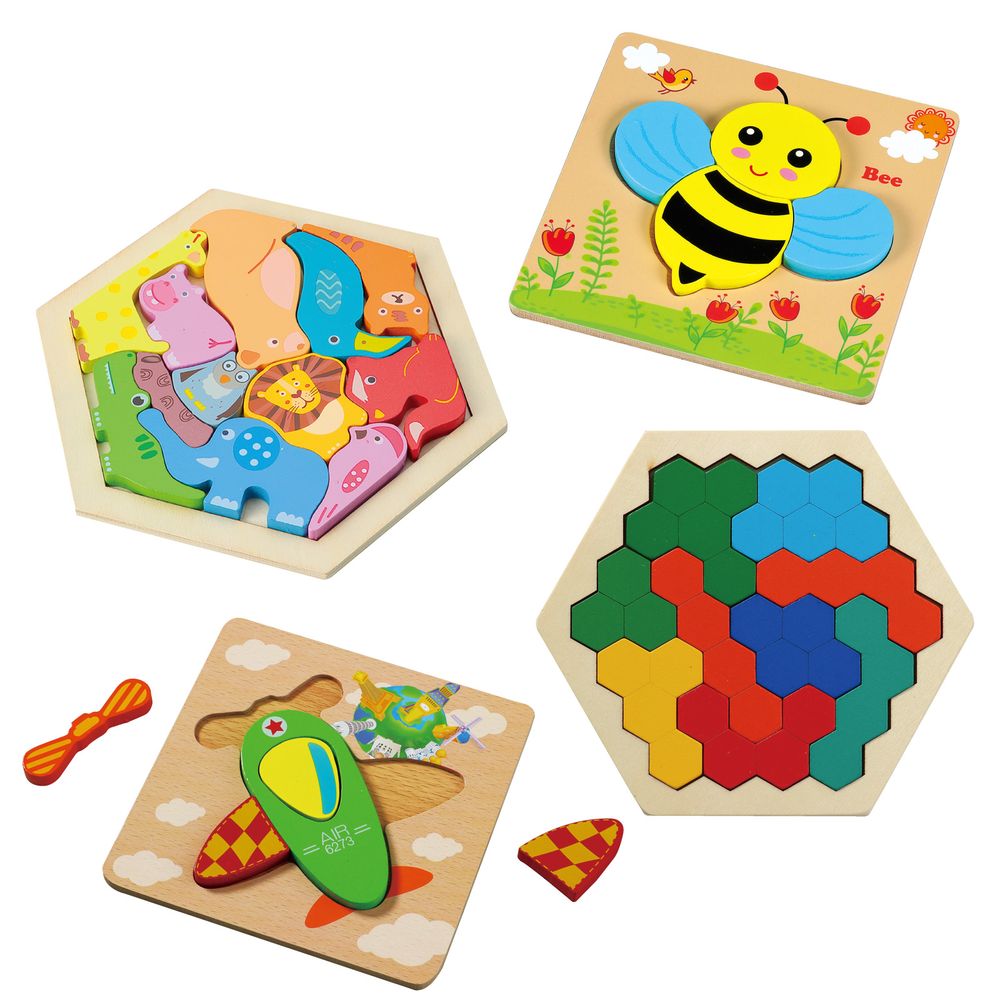 （まとめ買い）アーテック いろかたち木製パズルセット 75738 [x3セット] [おもちゃ/知育玩具]