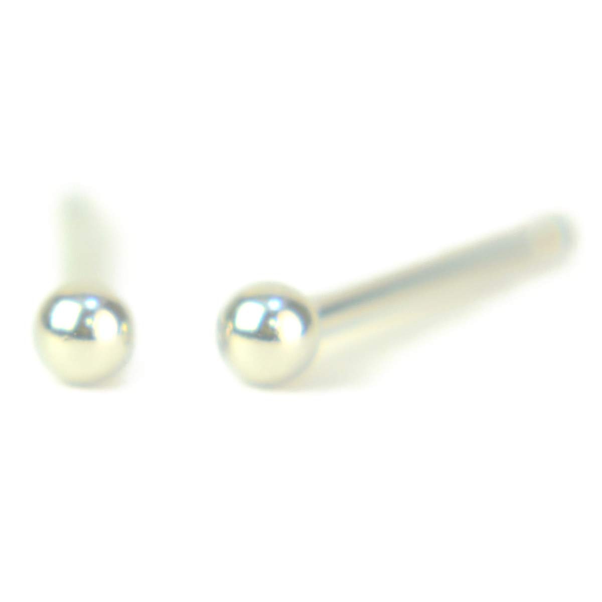 [yokomountain] セカンドピアス 丸玉ピアス 2mm Pt900 プラチナ 軸太 ピアス芯幅太タイプ 太さ0.9mm長さ10mm 1ペア両耳販売 ボールピアス シンプル 幅太