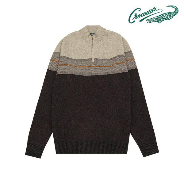 ストライプハーフジップニット CDAAAKR4334