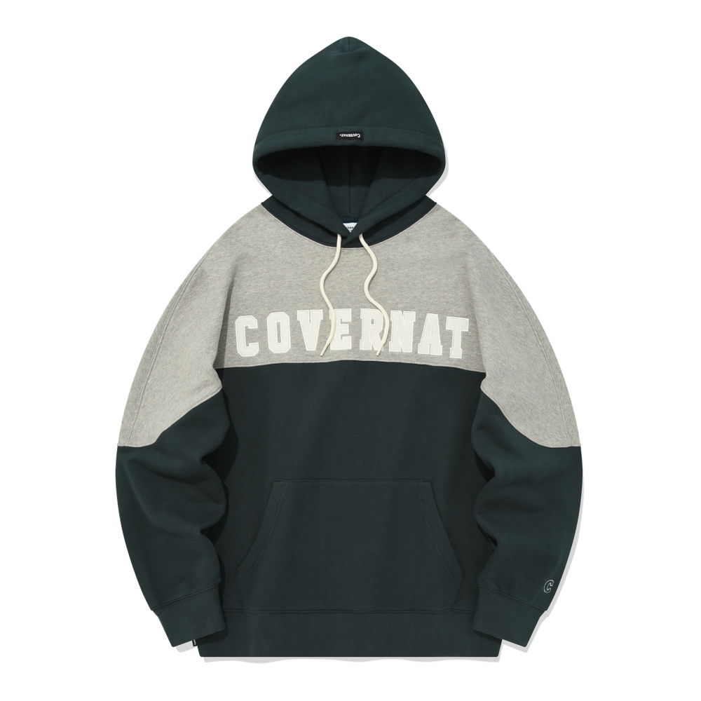 COVERNATカラーブロックフーディーグリーン 8,215円