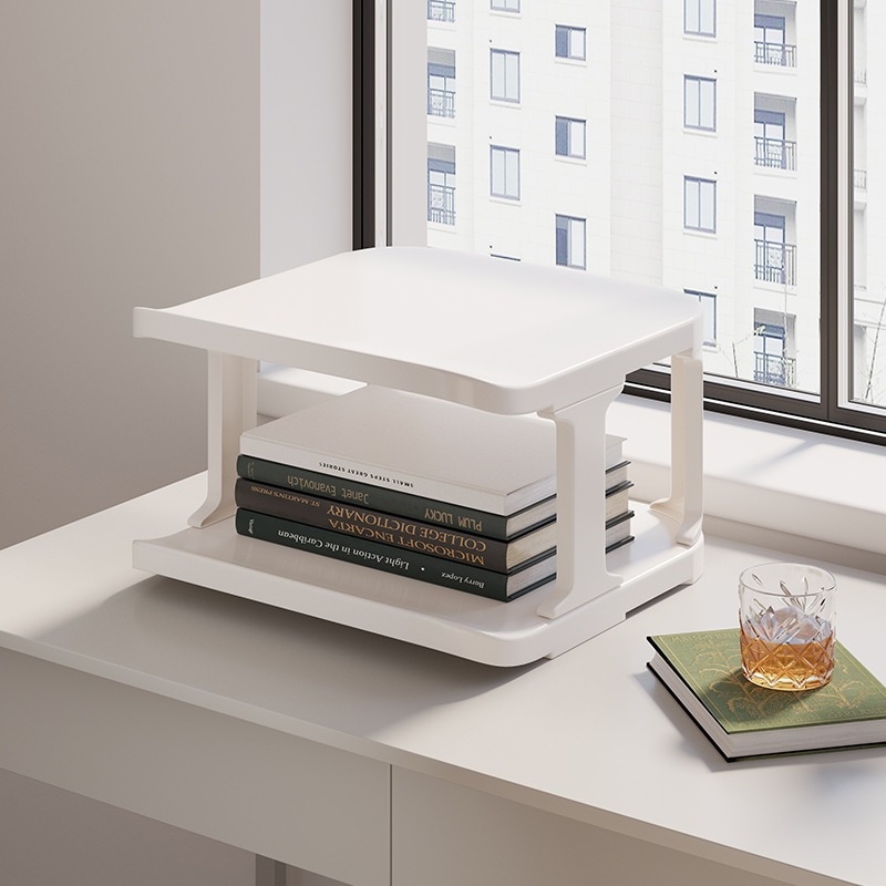 桌面置物架办公室工位多层文件收纳架桌上书架书桌整理架子ins风