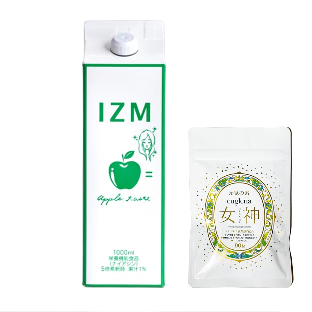 アップルテイスト 1000ml＋ユーグレナ女神90粒　お得セット