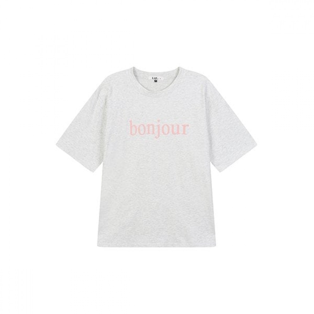 봉쥬르 フロピ レタリング 半袖Tシャツ AR2CT422