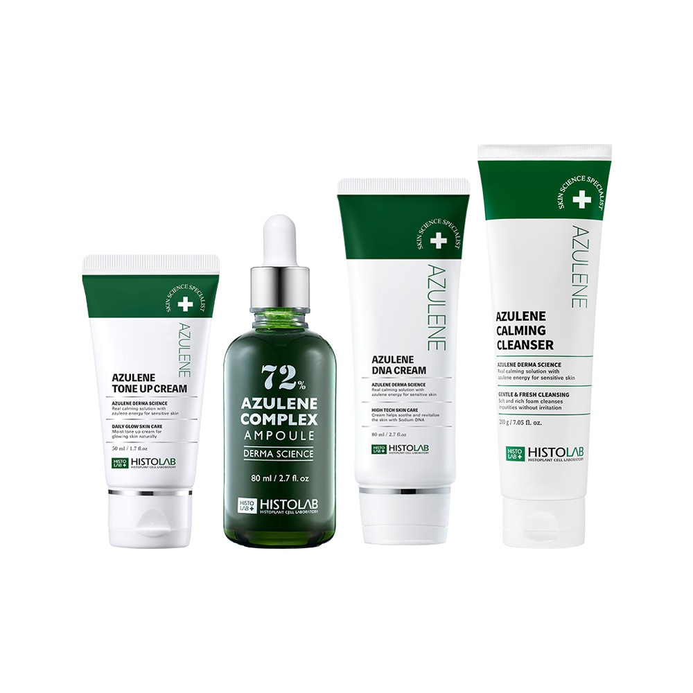 [アズレンセット]ヒストラップ アズレン アンプル 80ml + アズレン クレンジングフォーム 200ml + アズレン トーンアップクリーム + アズレン DNAクリーム 80ml (2026-0