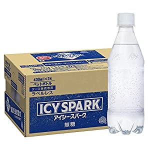 【強炭酸】コカコーラ ICY SPARK from カナダドライ ラベルレス 430mlPET 24