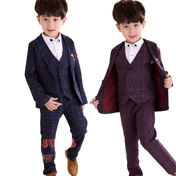 子供スーツ チェック柄 フォーマルスーツ 上下セット セットアップ スーツ こども ジャケット ベス 4,794円