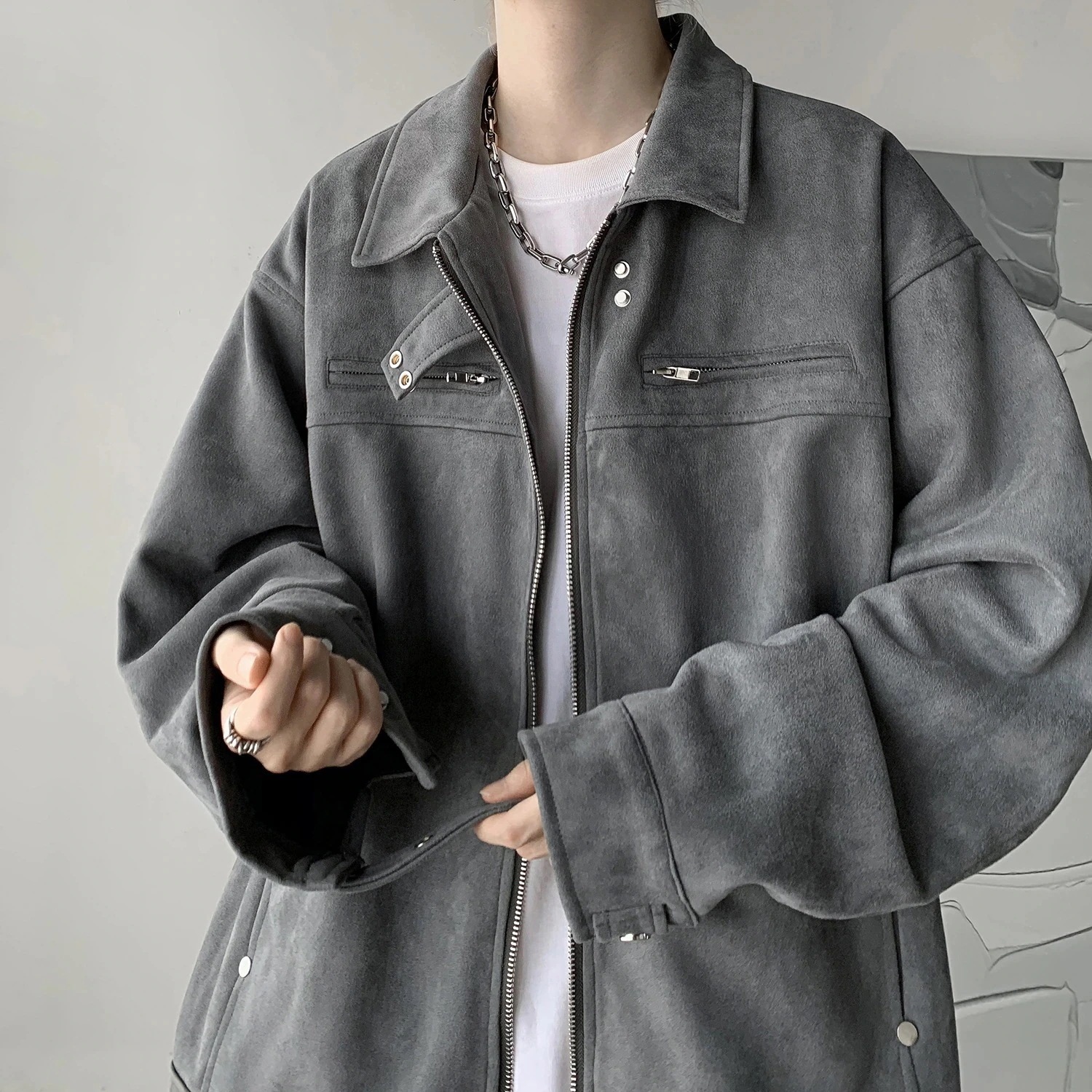 人气新作ジャケットメンズモデル男子高生秋と冬の厚化粧ジャケットジャケットく短いセクション春と秋のパイロットジャケットジャケット