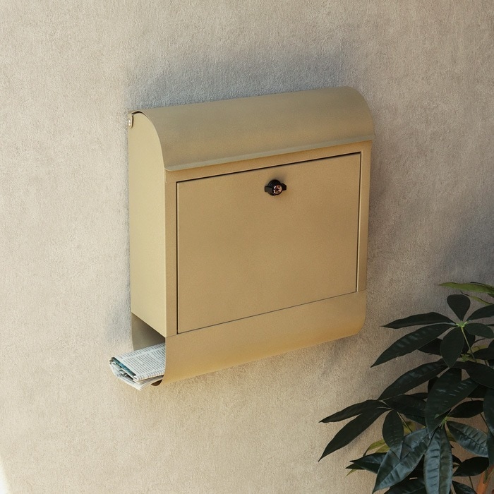 郵便ポスト 壁掛けポスト Erin エリン WM-097 シャンパンゴールド