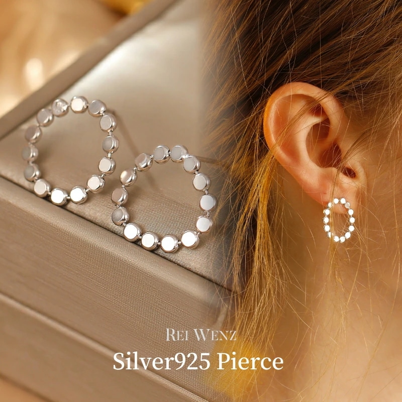 【高品質Silver925】ピアス 丸 プレート サークル シルバー シンプル Silver925 レディース 女性 金属アレルギー プレゼント