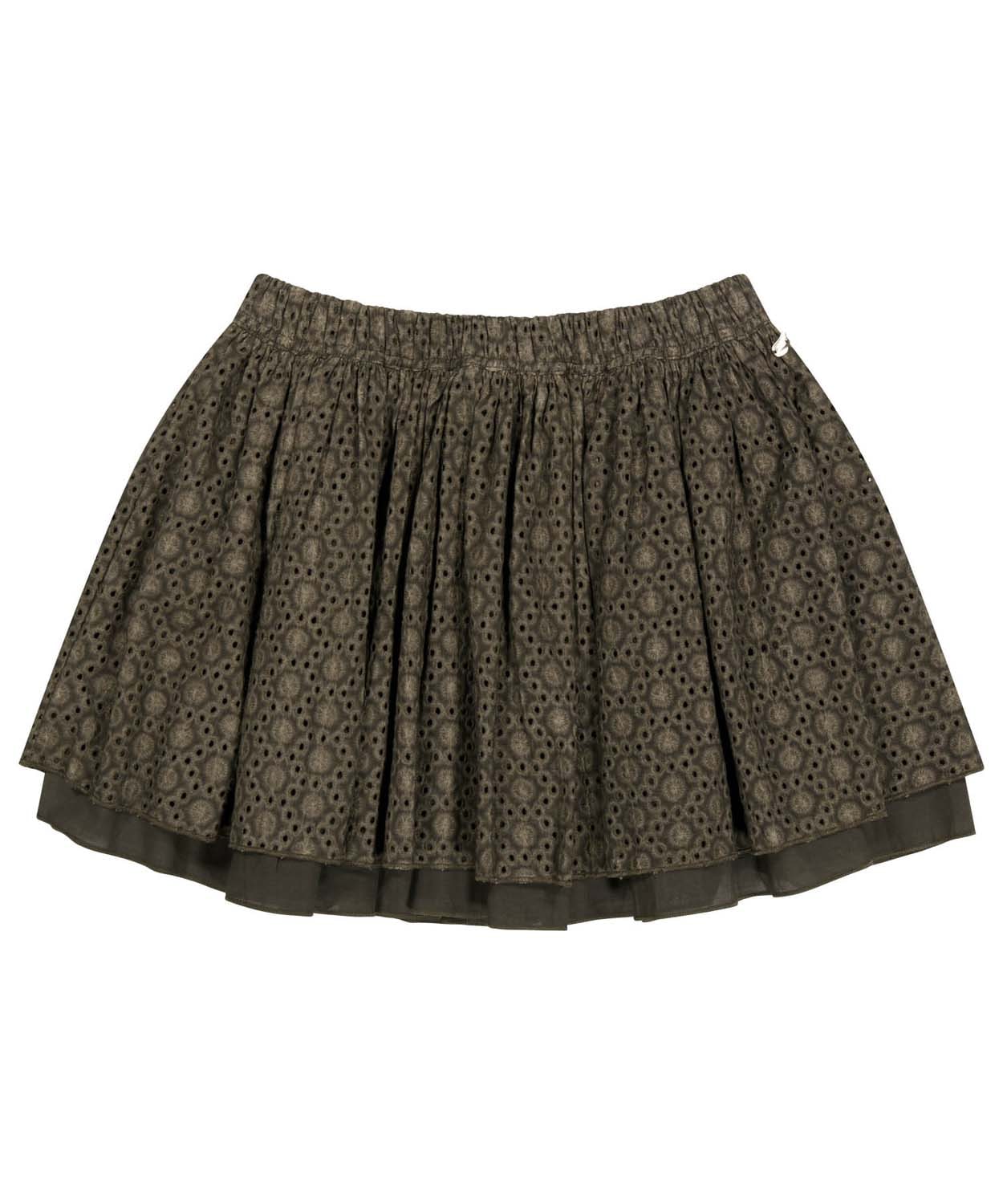 【COYSEIO】 FLOWER PUNCHING SKIRT : BROWN
