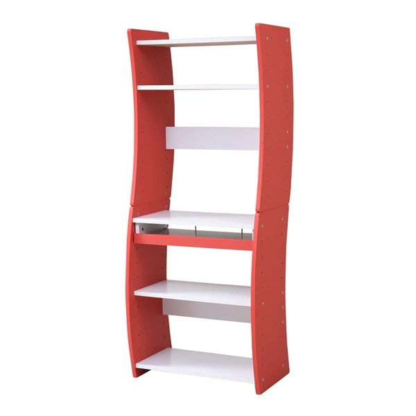 パソコンデスク 縦置き 横置き PCデスク高さ調整 FWD-0208-WHRD ホワイト×レッド 10,930円