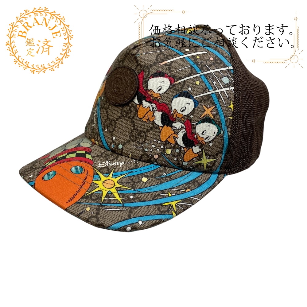 648843 ベースボールキャップ ディズニーコラボ GG柄 GGスプリームキャンバス キャップ ブラウン ブランド