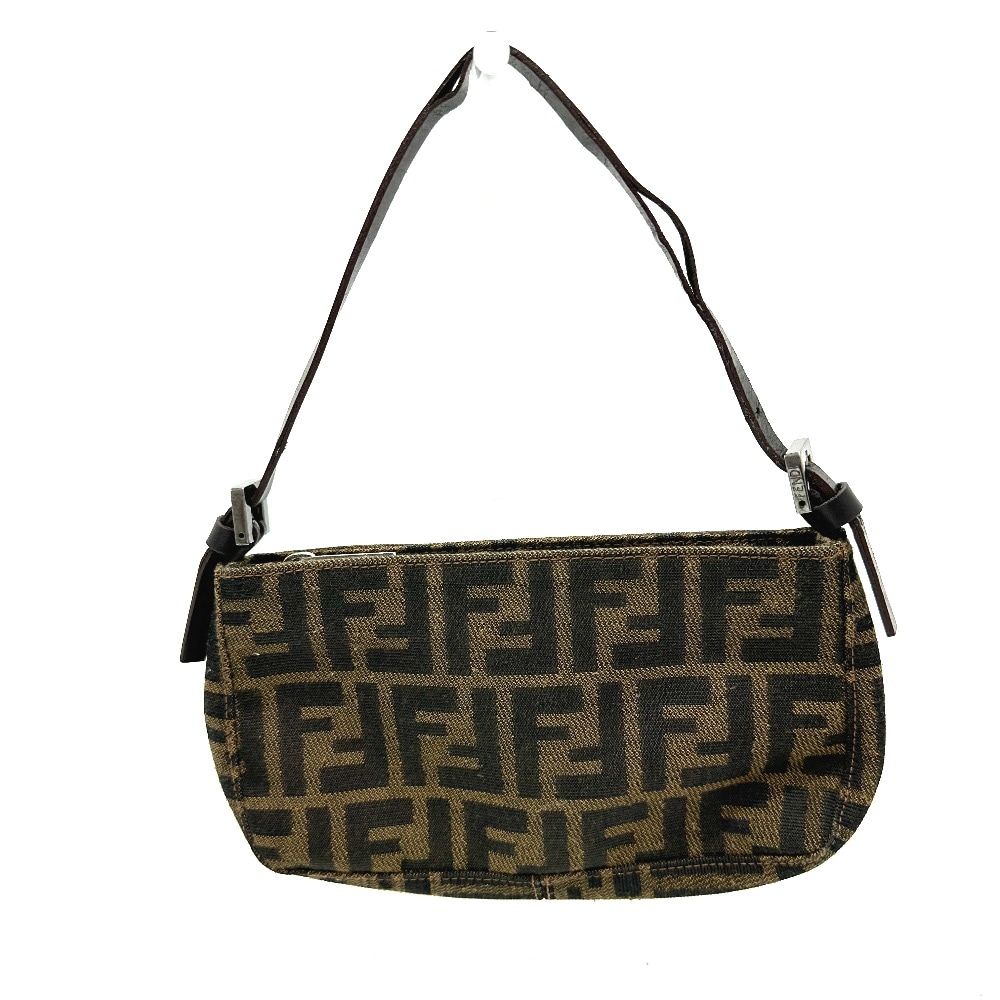 ショルダーバッグ ズッカ柄 カバン ポシェット ハンドバッグ ミニバッグ キャンバス/レザー ブラウン