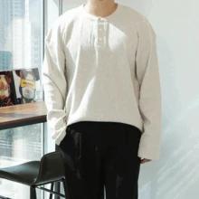 WTD ヘイズ ワッフル ヘンリーネック 長袖Tシャツ