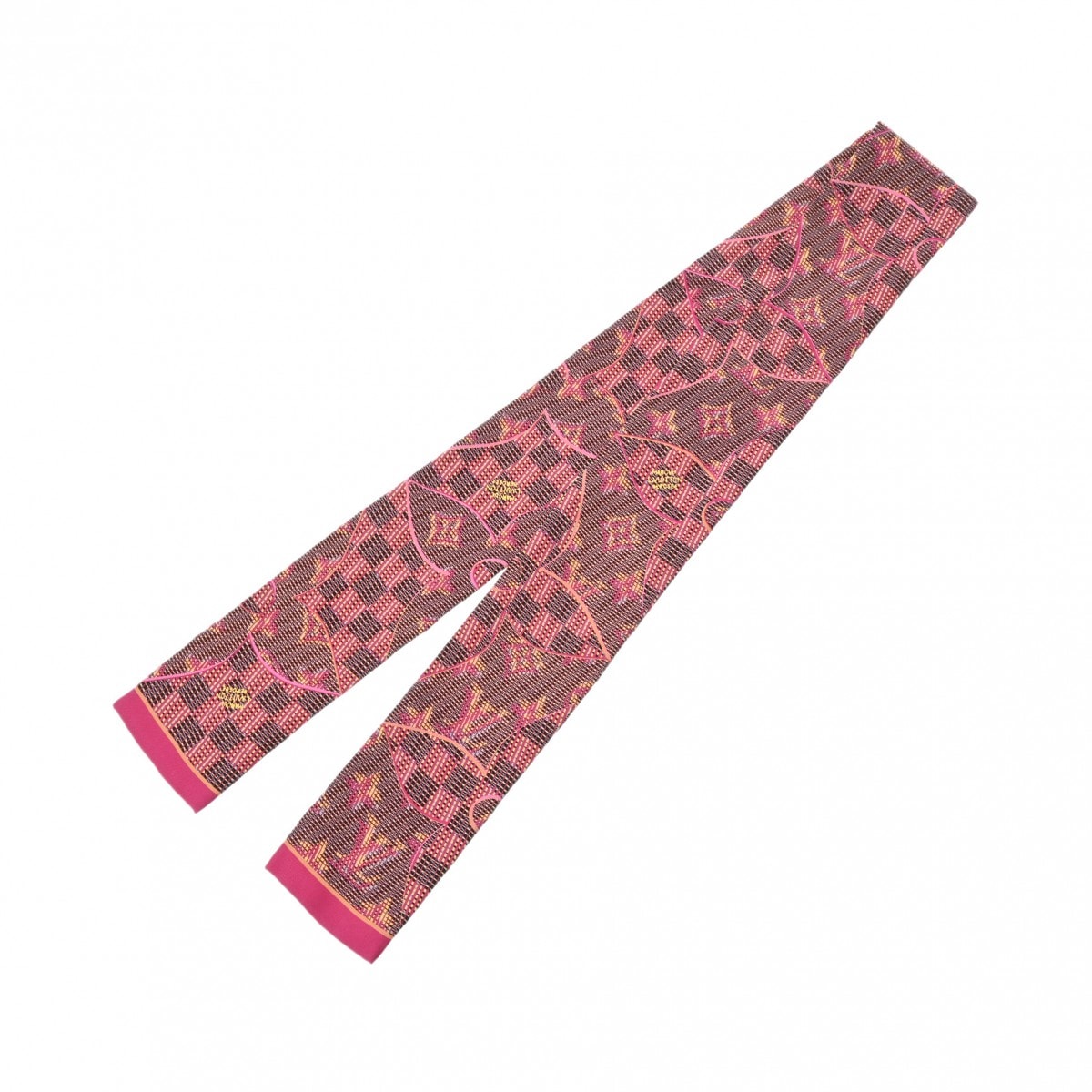 バンドー LVポップ マルチカラー MP2499 レディース シルク100% スカーフ Aランク 中古 銀蔵