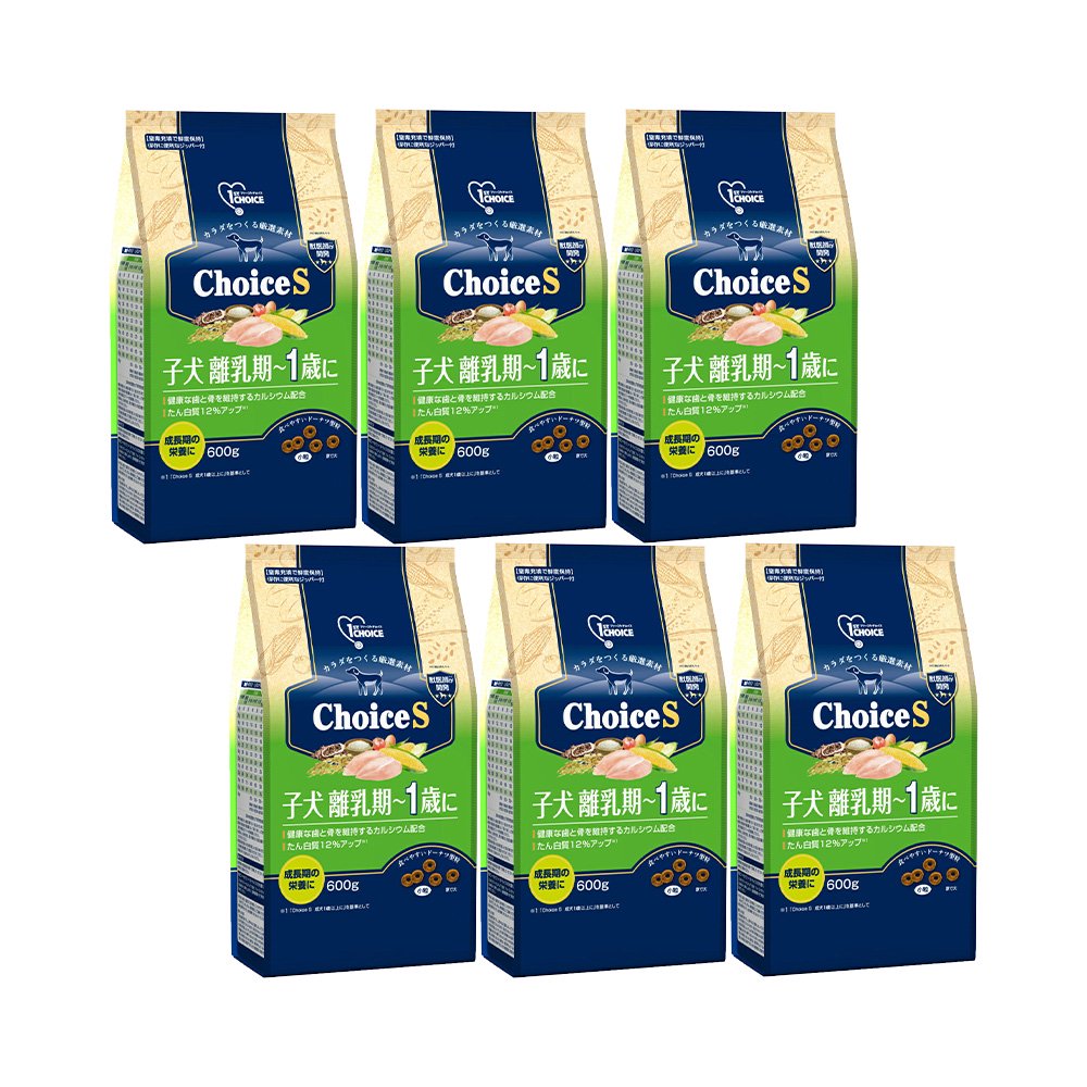 ドッグフード　ファーストチョイス　ＣｈｏｉｃｅＳ　子犬離乳期ー１歳に　６００ｇX６　小粒　ＣＲＣ45―05―54―05―00