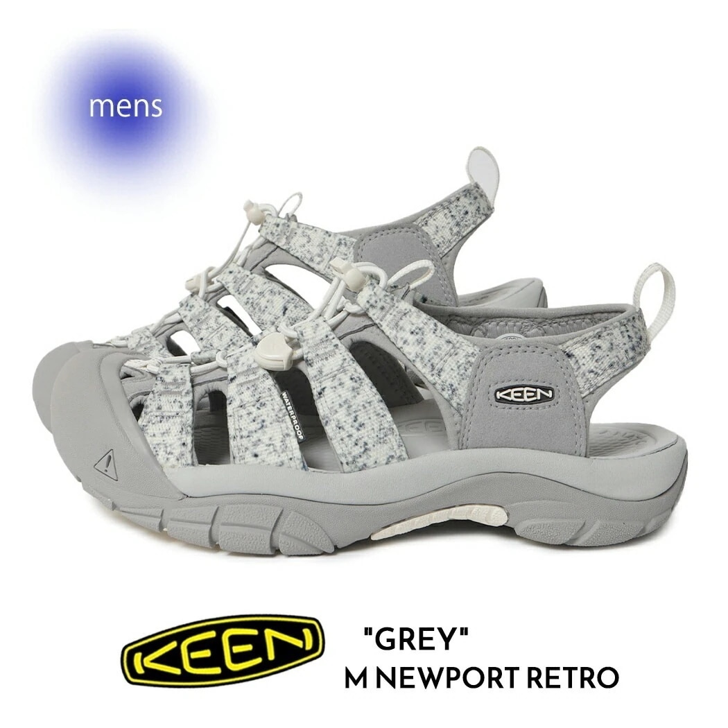 KEEN キーン メンズ ニューポート レトロ シューズ サンダル スニーカー M NEWPORT RETRO GREY ( グレー 灰色 SANDAL 1030580 )