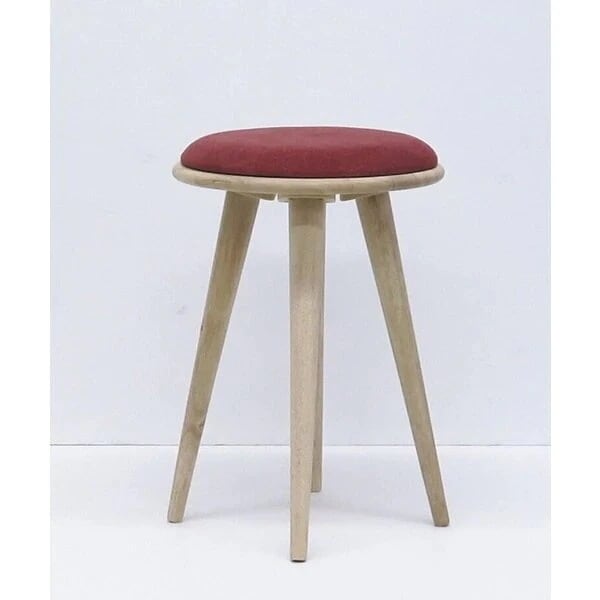 椅子 チェア スツール おしゃれ ナチュラルモダン かわいい ホルムアルデヒド対策品 円形 座面高50cm いす イス クッションシート 丸椅子 木製