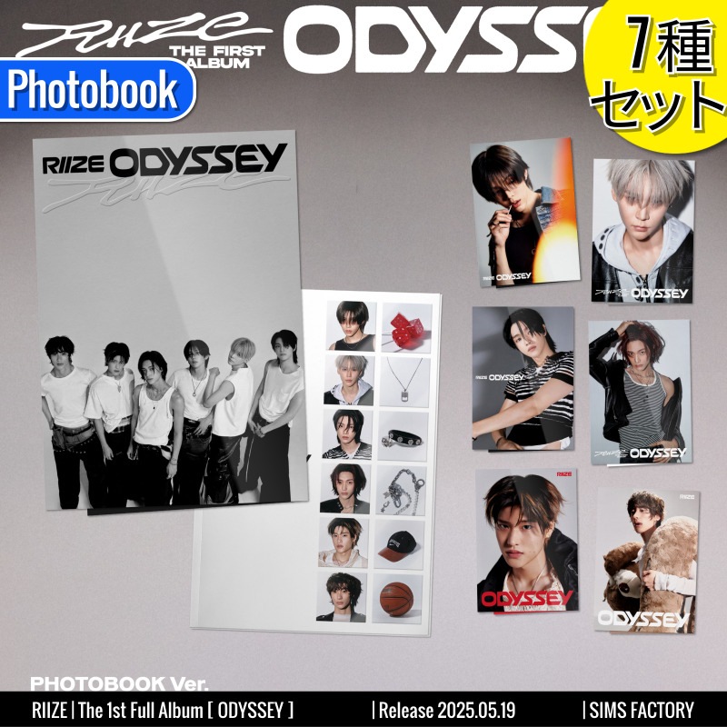 PHOTOBOOK ver. [7種SET] RIIZE アルバム 正規1集 [ ODYSSEY ] /初動チャート反映 +Shop Gift