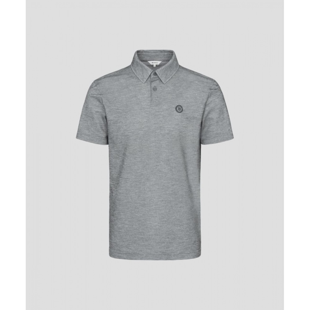 BEANPOLE GOLF メンズマイクロピケ半袖襟付き T シャツグレー