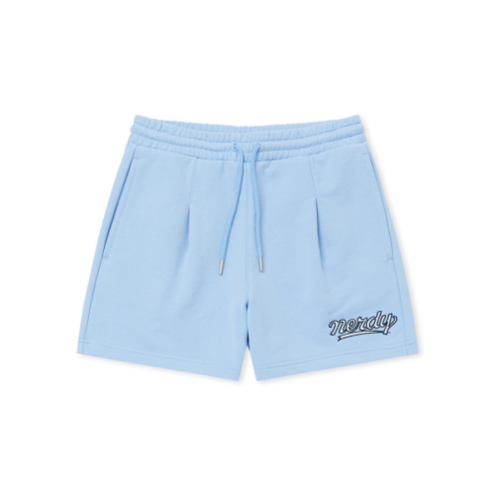 NERDY 女性用カルシブロゴショーツ (24SS) スカイブルー