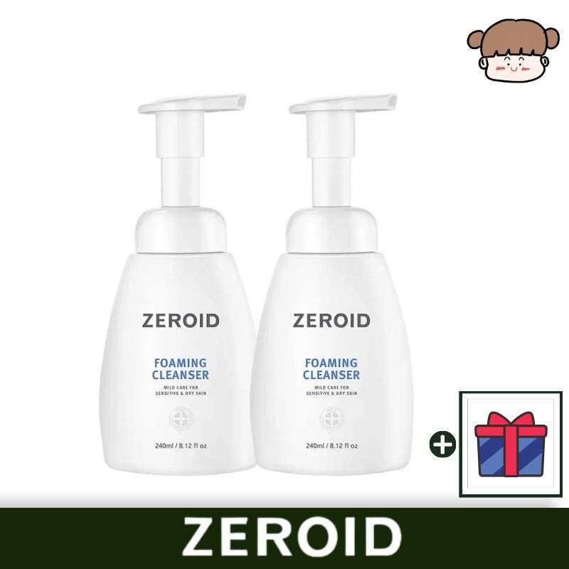 【1+1／低刺激クレンザー！】ZEROIDフォーミングクレンザー, 240ml 2個／もちもち泡／敏感肌／低刺激／韓国洗顔／pHバランス/摩擦レス/ 敏感肌/韓国 皮膚科 コスメ/マイルド クレンザー