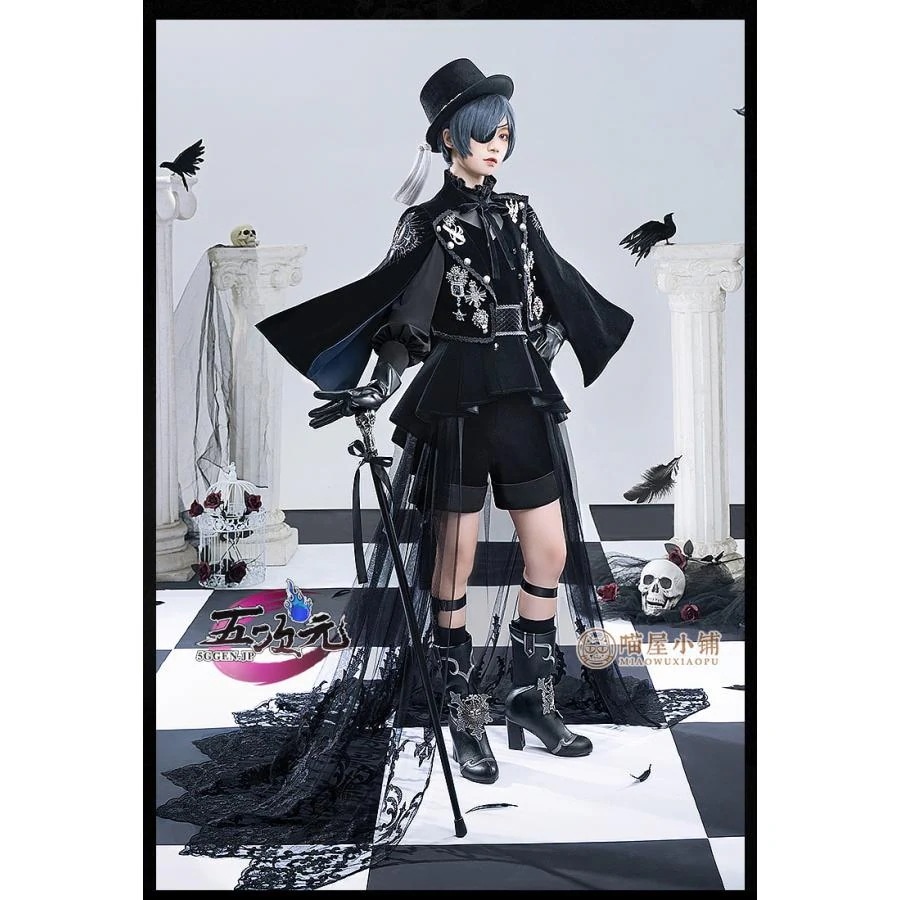 「新品・即納可能」 【大人気N0.1】　黒執事　コスプレ　シエル・ファントムハイヴ　15周礼服　衣装セット　中世貴族　ins大人気 ウィッグ　靴　髙!品!質