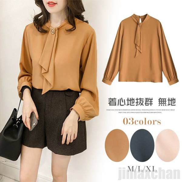 シフォンシャツ　ブラウス 春秋シャツ　レディース　無地　長袖　日常　パーティー　お出かけ　夏服　可愛い　学生　入学式　卒業式　Ｍ/Ｌ/ＸＬ　3色入荷