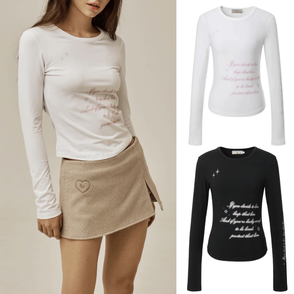 24FW Love message tee Tシャツ (2 COLORS)
