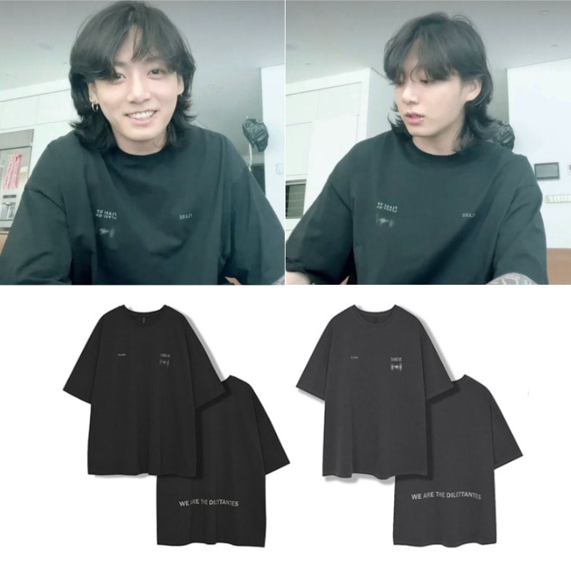 【BTSジョングク着用】オーバーサイズユニセックス半袖T-shirt　Dilettante short sleeve　FU-152