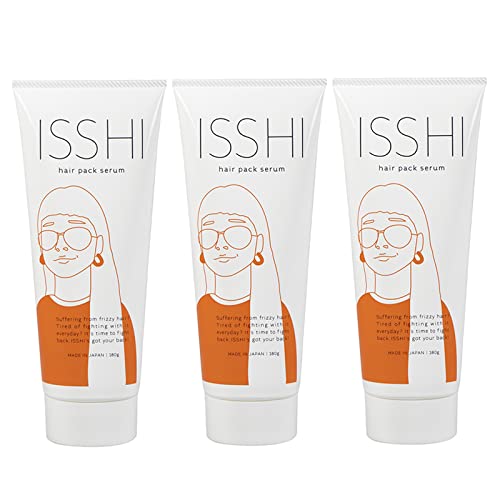 ISSHI イッシ ヘアパックセラム ヘアマスク 酸熱トリートメント くせ毛 うねり・広がり 補修 さらさらストレート トリートメント (3個セット)